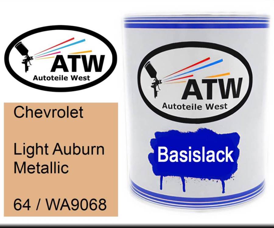 Chevrolet, Light Auburn Metallic, 64 / WA9068: 1L Lackdose, von ATW Autoteile West.